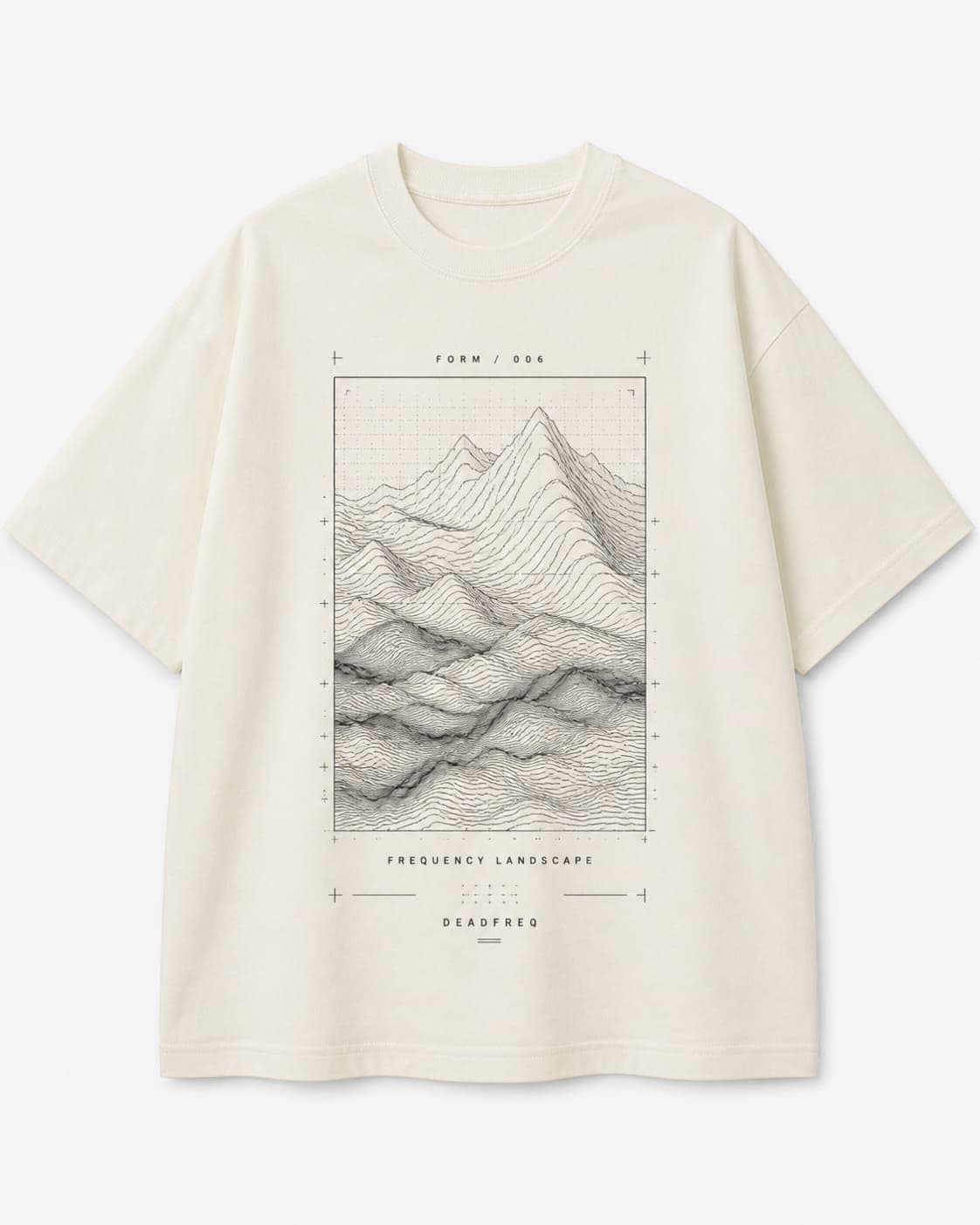 FORM / 006 Frequency Landscape Tee — flat lay product photo