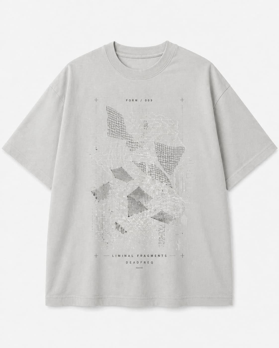 FORM / 009 Liminal Fragments Tee — flat lay product photo